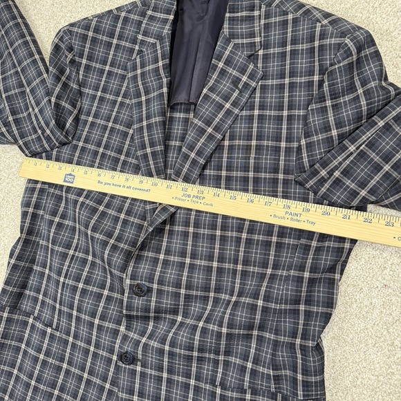 SamuelSohn Blazer Mens 42 Plaid Performance Wool Blend Sport Jacket Coat‎ - Picture 7 of 10